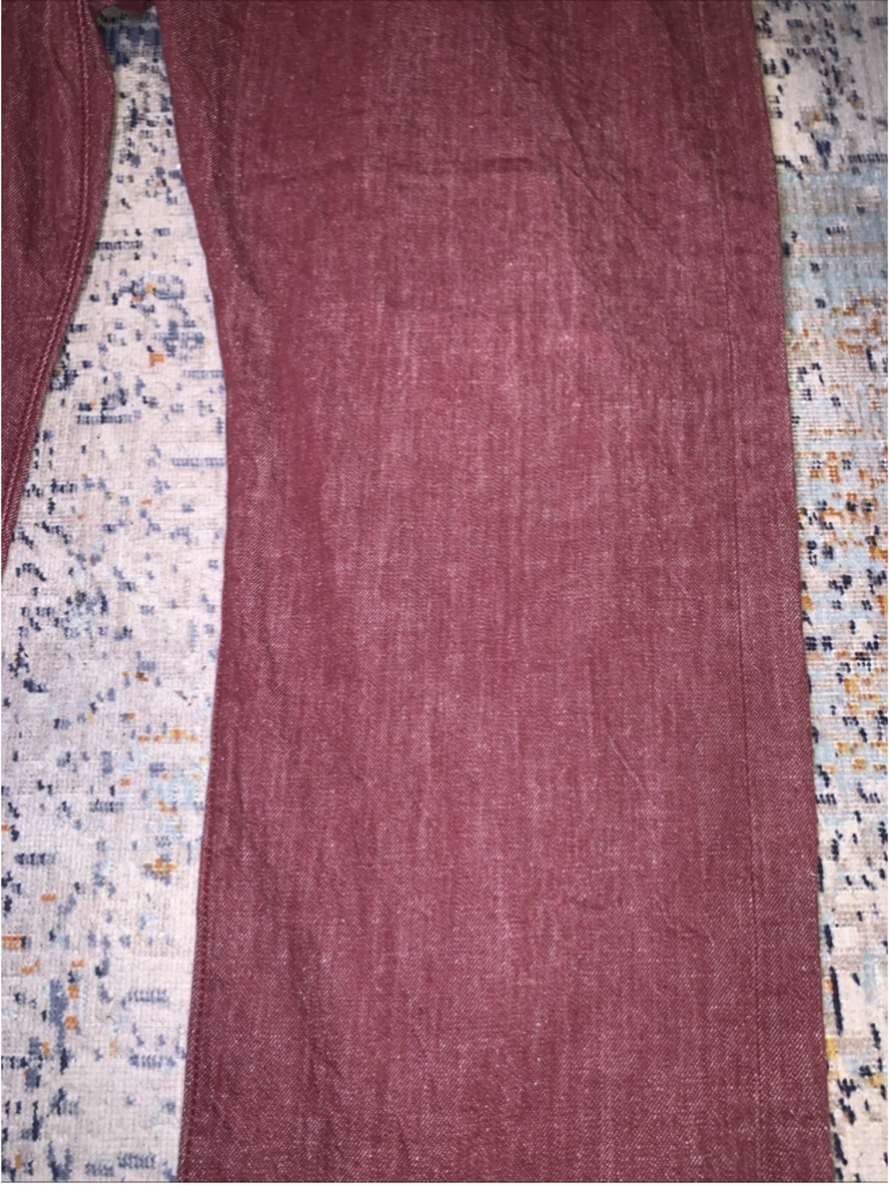 Levi’s 501 44x30 Mens Button Fly Burgundy Red White Oak Cone Denim XX Jeans - Picture 15 of 16